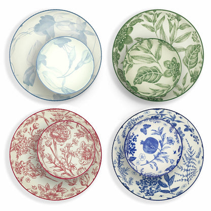 Signature Housewares botanical stoneware bowl set, view 4