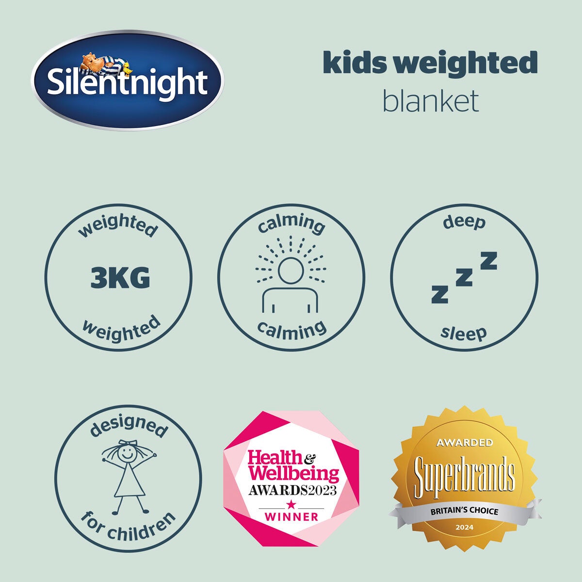 Silentnight Wellbeing kids weighted blanket 3kg, view 6