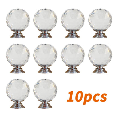 10 piece cabinet door knob set for cupboard drawer furniture kitchen and DIY replacement handles UK