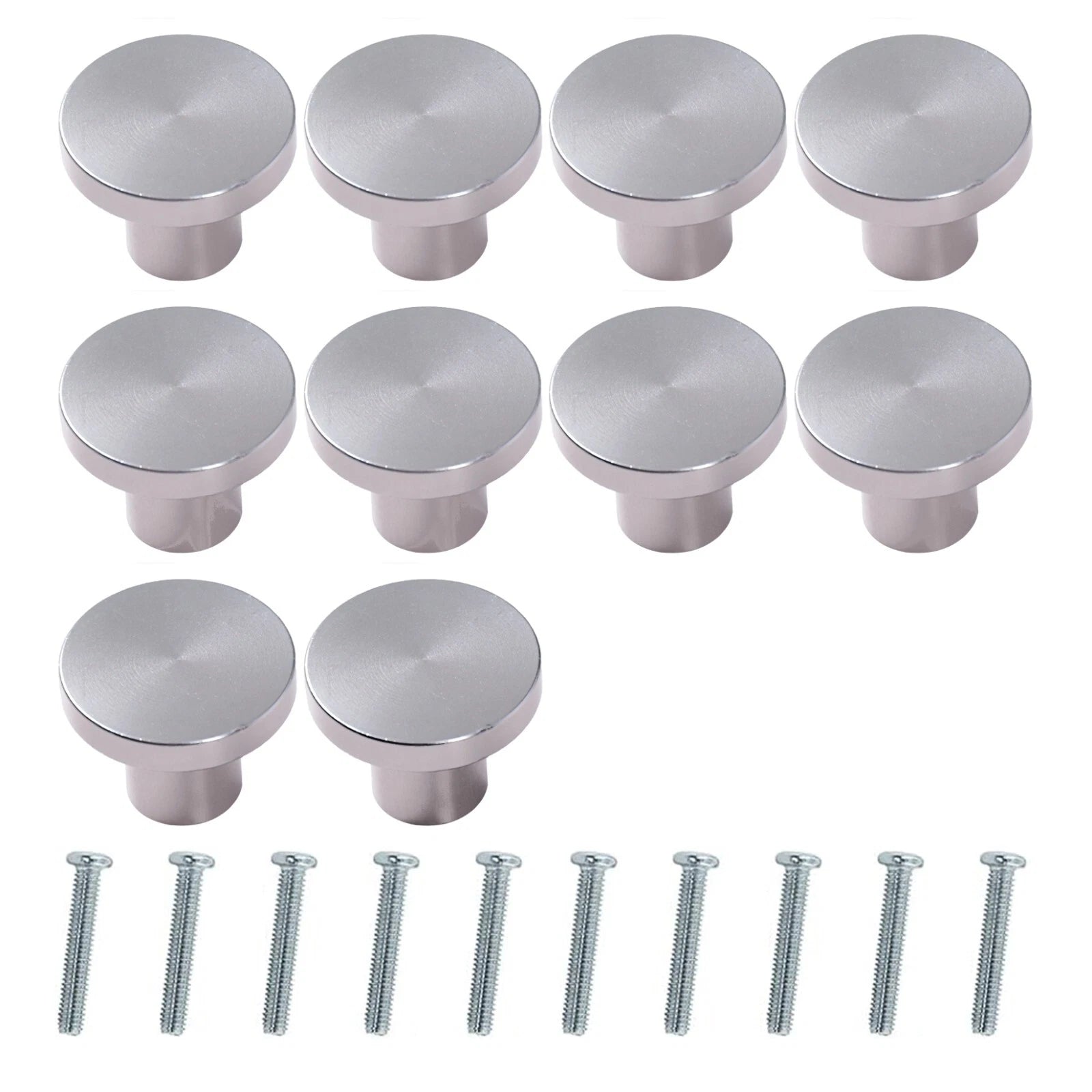 10 piece cabinet door knob set for cupboard drawer furniture kitchen and DIY replacement handles UK-3