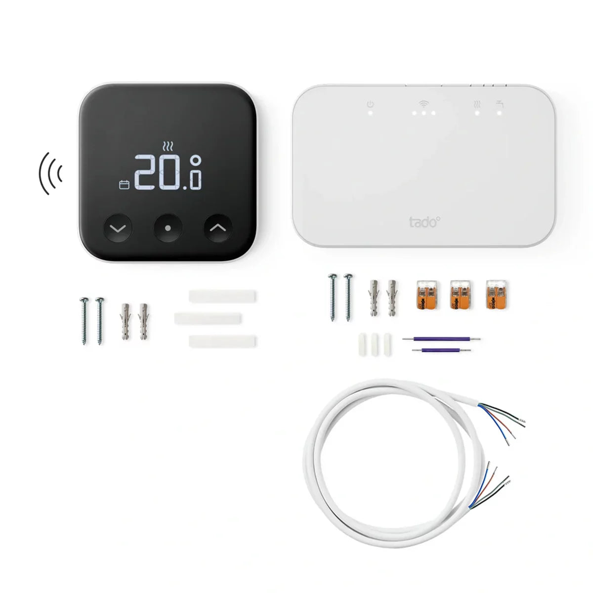Tado Wireless Smart Thermostat Multi Room Starter Kit & 2x Smart Thermostatic Radiator Valves | Intelligent Multi-Room Heating Control | Smart Home Energy Savers