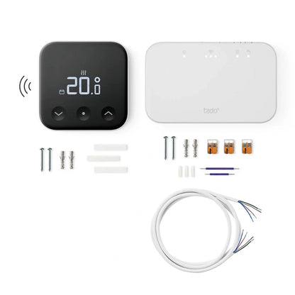 Tado Wireless Smart Thermostat Multi Room Starter Kit & 2x Smart Thermostatic Radiator Valves | Intelligent Multi-Room Heating Control | Smart Home Energy Savers