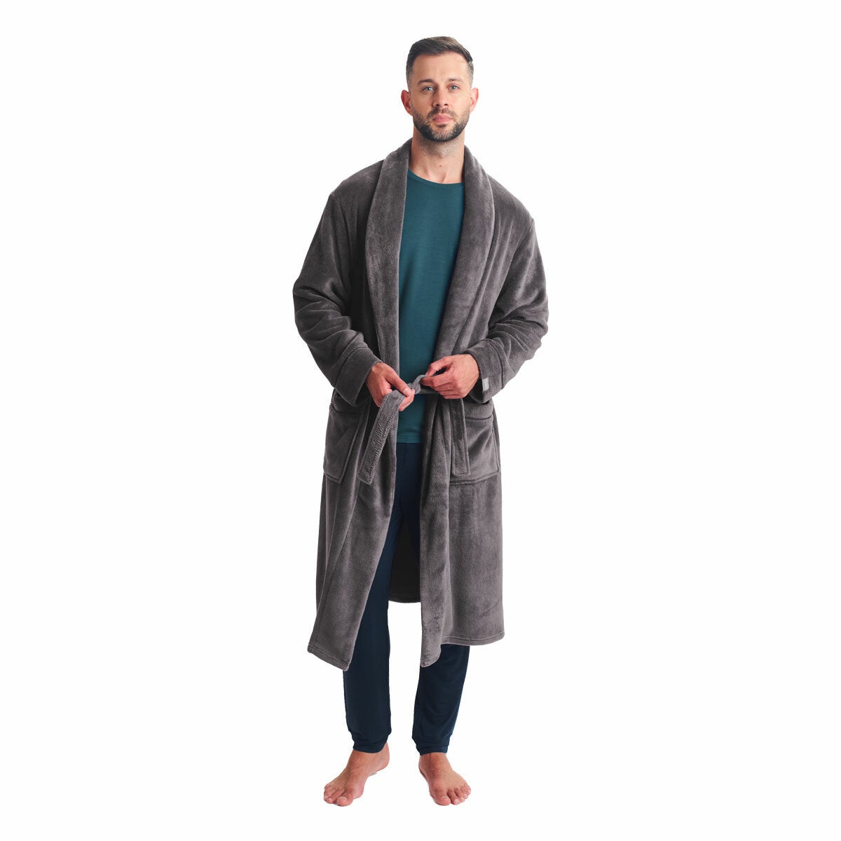 Ted Baker men's fleece robe, view 4