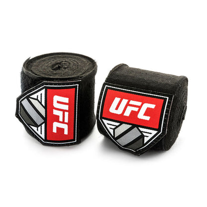 UFC Octagon camo boxing gloves with hand wraps, view 3