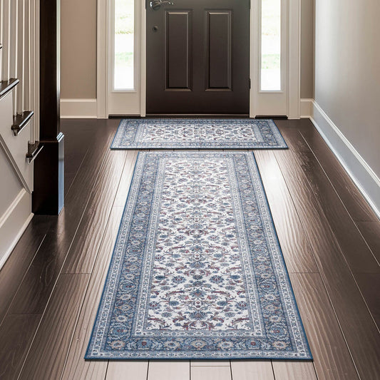 Wyatt and Ash washable chenille runner and rug, main view