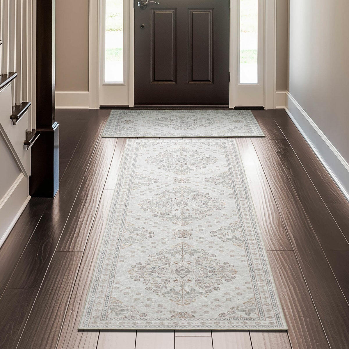 Wyatt and Ash washable chenille runner and rug, view 2
