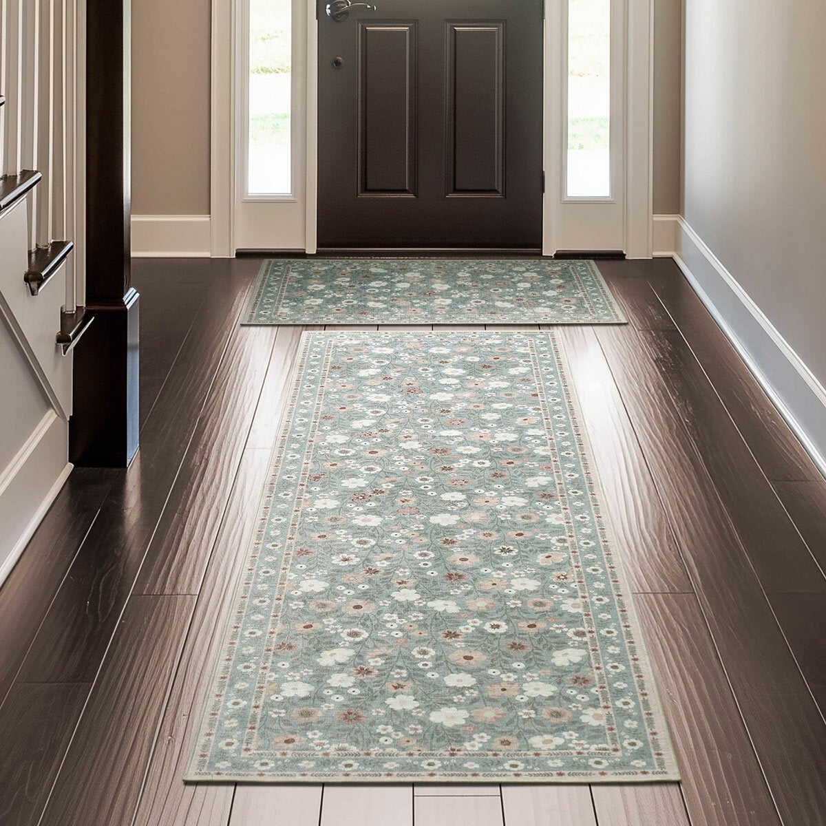 Wyatt and Ash washable chenille runner and rug, view 3