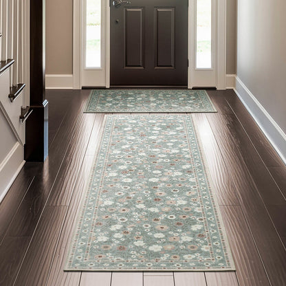Wyatt and Ash washable chenille runner and rug, view 3